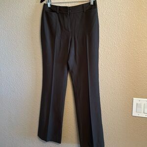 EUC Talbots size 4P petite brown pants belt pockets front crease Heritage boot